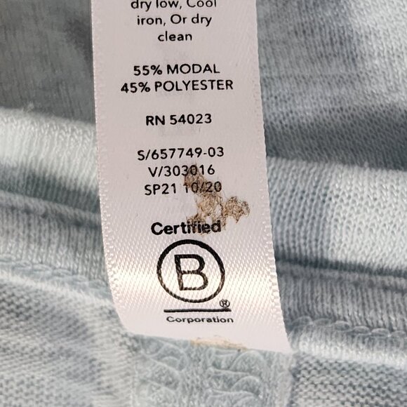 Athleta Modal Blend Light Sea Blue Knit Short Sleeve Athletic Pullover Tee Sz S - Picture 16 of 16